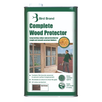 Bird Brand Complete Wood Protector, DARK BROWN