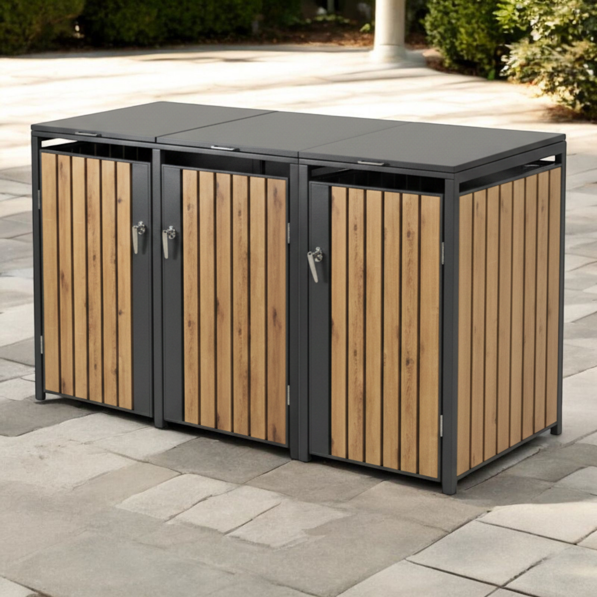 1-Bin Wheelie Bin Store — Grey