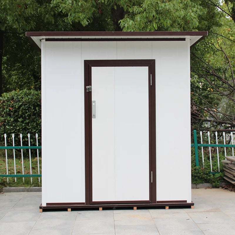 6.9x6.4 Lockable Garden Shed — White — white garden shed, main product view