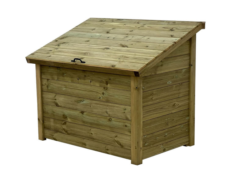 Wooden Premium Tongue/Groove Log Chest (W-127cm, H-104cm, D-87cm)