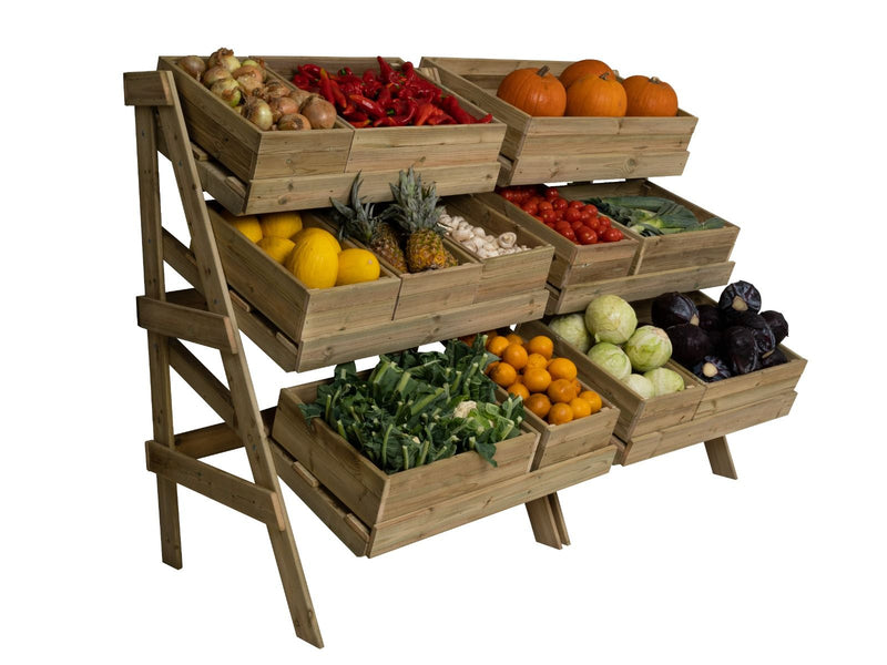 Retail Display Stands With Wooden Boxes