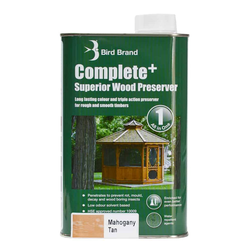 Bird Brand Complete+ Superior Wood Preserver, Mahogany Tan