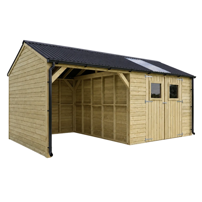 3m x 5.4m Timber Carport & Garage