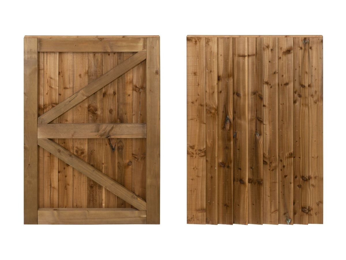 Garden and Side Gate (v2) - 90cm Height - Brown Finish
