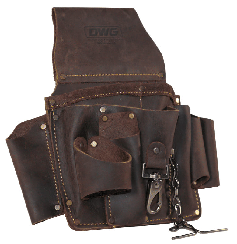 DWG LEATHER ELECTRICANS TOOL POUCH