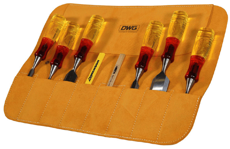 DWG LEATHER CHISEL ROLL 8 POCKET