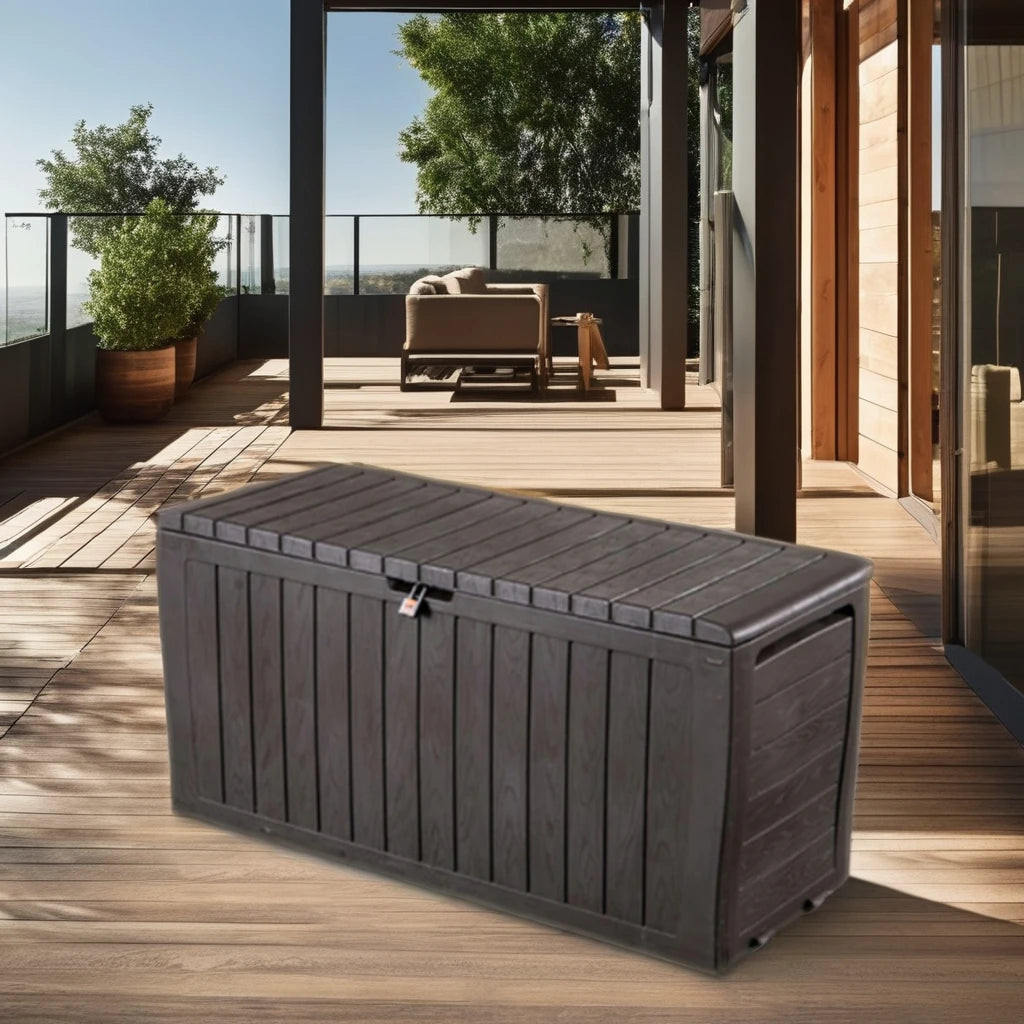 Garden Storage Box — Brown — brown storage box, main product view