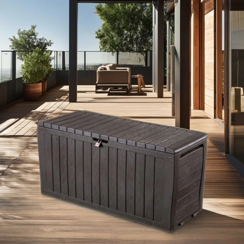 Garden Storage Box — Brown — brown storage box, main product view