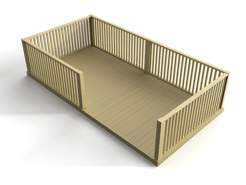Rectangular Decking Kit With Balustrades V.4