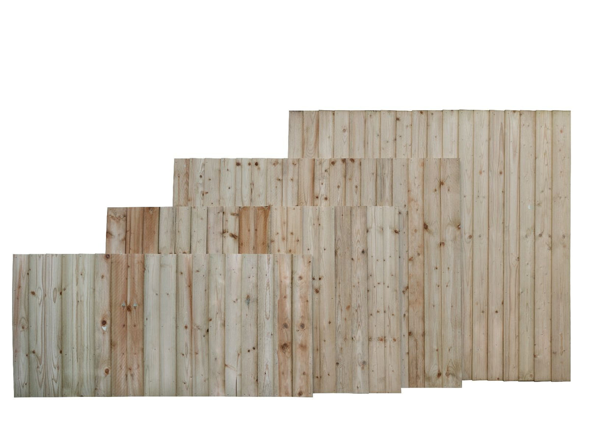 Closeboard / Feather Edge Fence Panel - Natural Finish