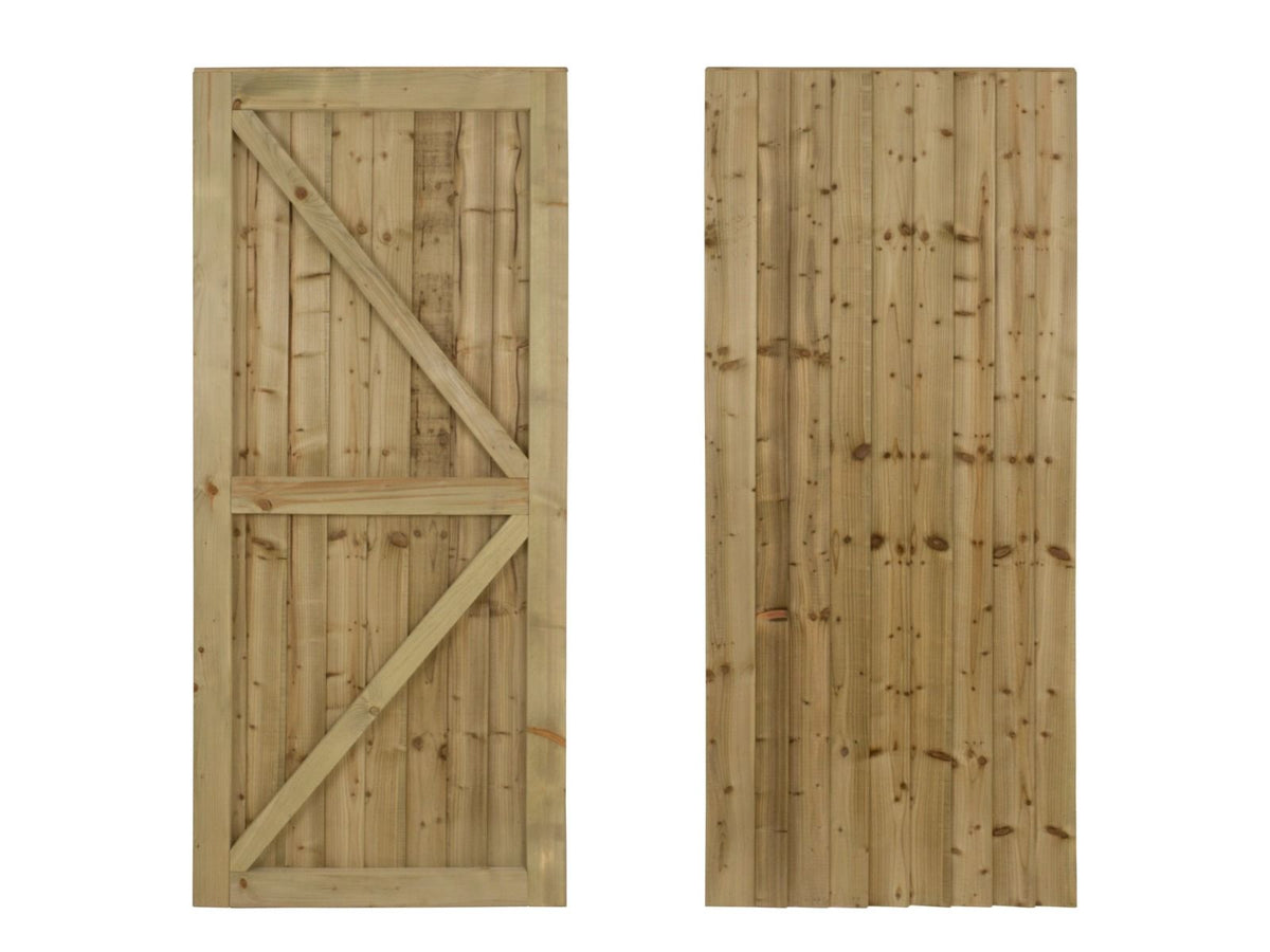Garden and Side Gate (v2) - 180cm Height - Natural Finish