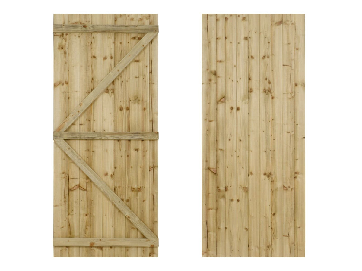Garden and Side Gate (v1) - 180cm Height - Natural Finish