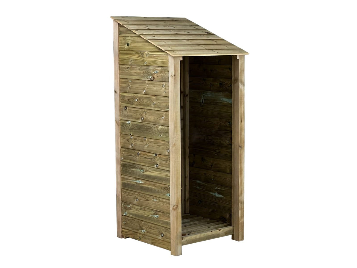 Wooden Premium Tongue/Groove Log Store (W-79cm, H-126cm or H-180cm, D-88cm)